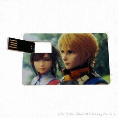 Card USB Flash Drive with 12MkB/6kB High Reading and Writing Speed, 1 to 32GB Memory Capacity
